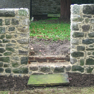 Gate in Repaired Wall